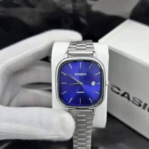 Casio Watch Silver + Blue